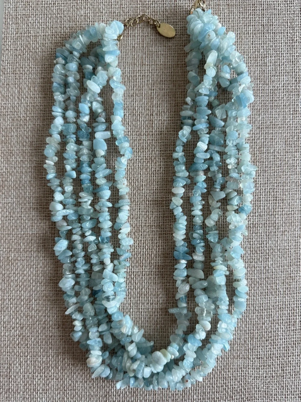 Stauer Elegant Aquamarine Beaded Necklace 19